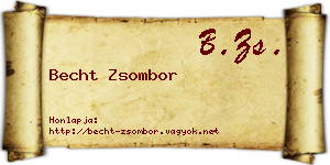 Becht Zsombor névjegykártya